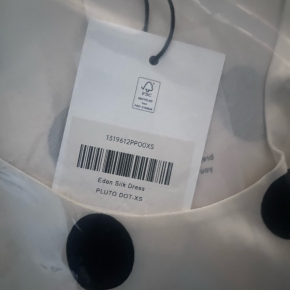 Reformation Cream and Black Polka Dot Mini Dress - Picture 3 of 3